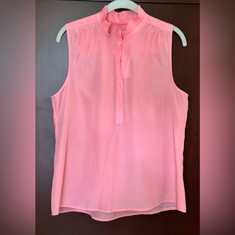 NWT J.Crew Factory Pink Sleeveless Blouse - Picture 2 of 5